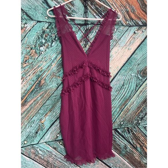 NWT Guess Raspberry Plum Lacy Dress Size Small 💕🌸 - Picture 11 of 16